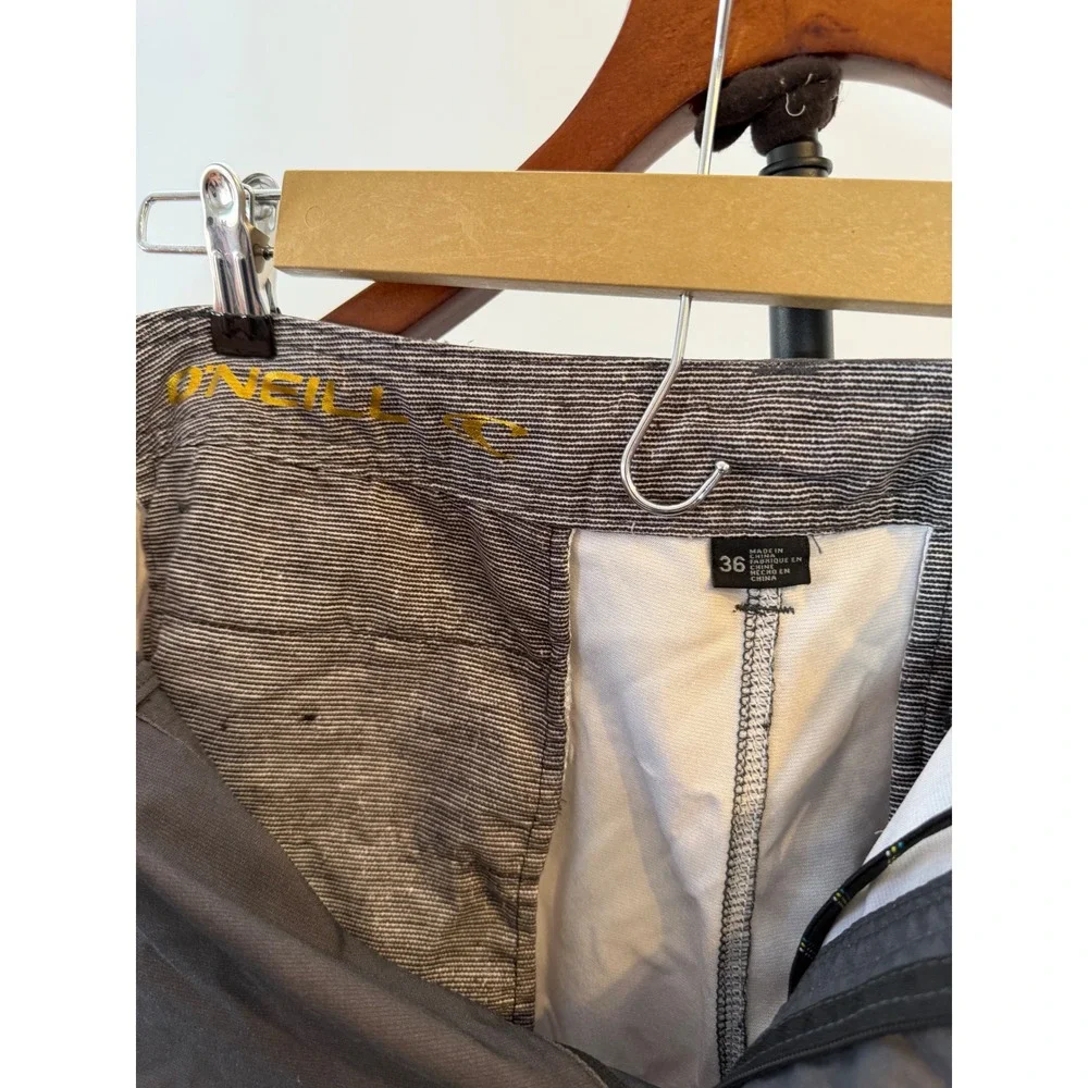 O'Neill Hybrid Shorts Mens 36 Gray Charcoal Quick Dry Board Shorts Casual 0557